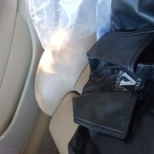 Versace leather jacket. Large ,blk